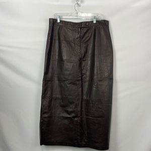 Ralph Lauren Brown Leather Skirt - image 1